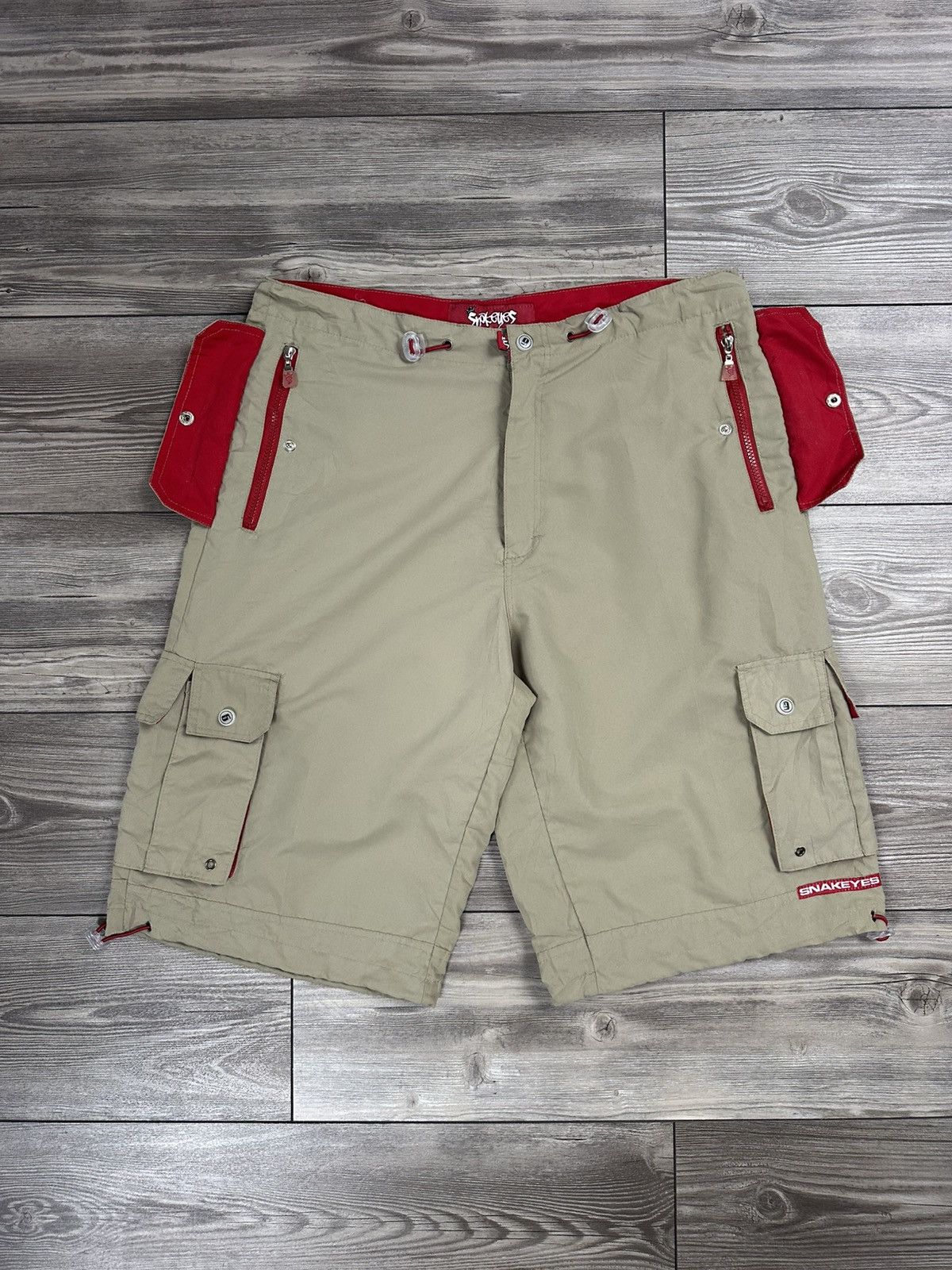 JNCO Crazy Vintage Y2K Snake Eyes Baggy Cargo Shorts Size US 36 / EU 52 - 5 Thumbnail