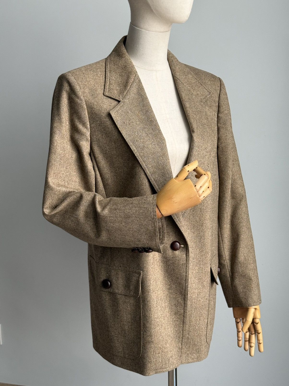 Max Mara Max Mara Coat Pure Virgin Wool Blazer Brown Italy Size M / US 6-8 / IT 42-44 - 2 Thumbnail