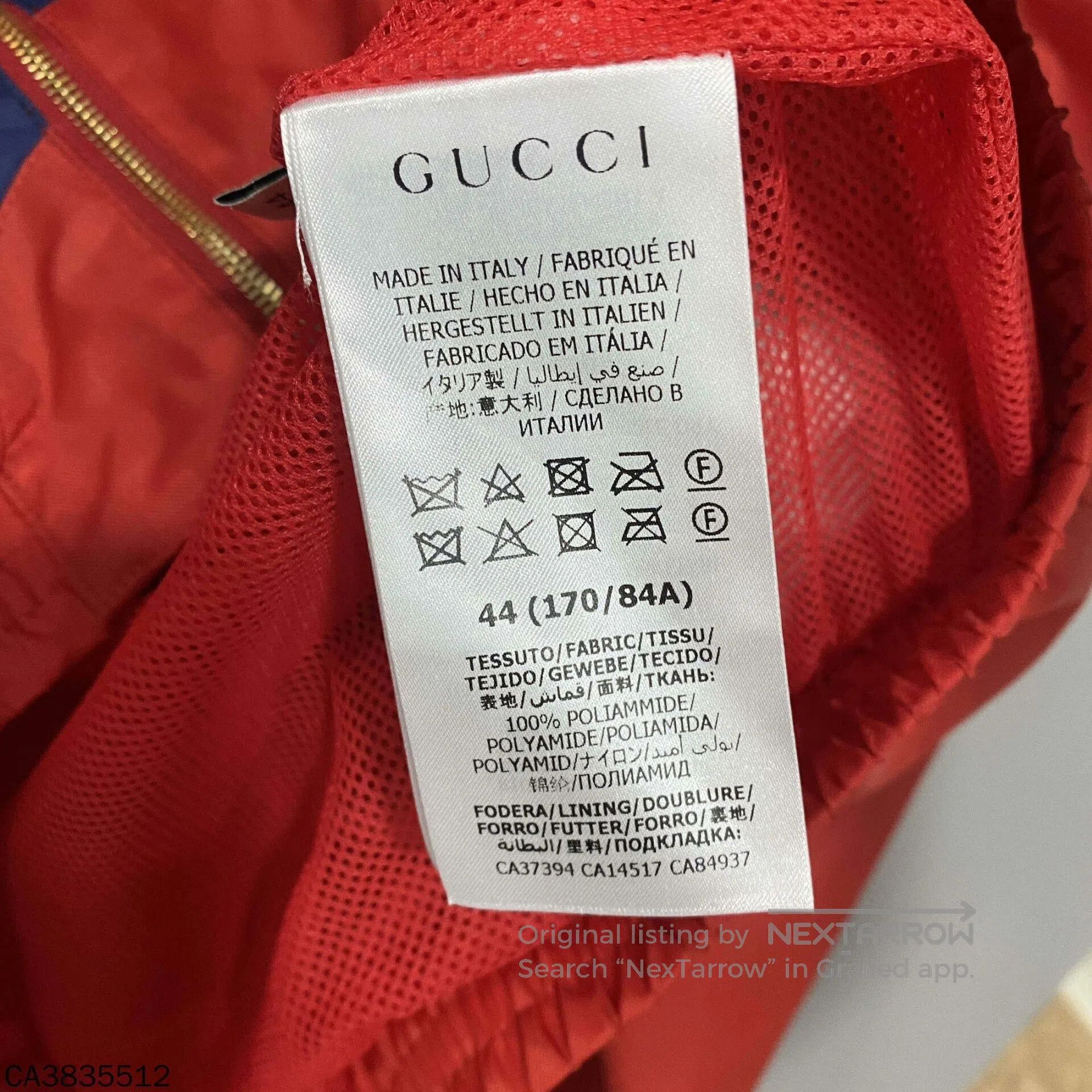 Gucci Gucci Red Blue Letter Logo Coat. Size US S / EU 44-46 / 1 - 4 Thumbnail