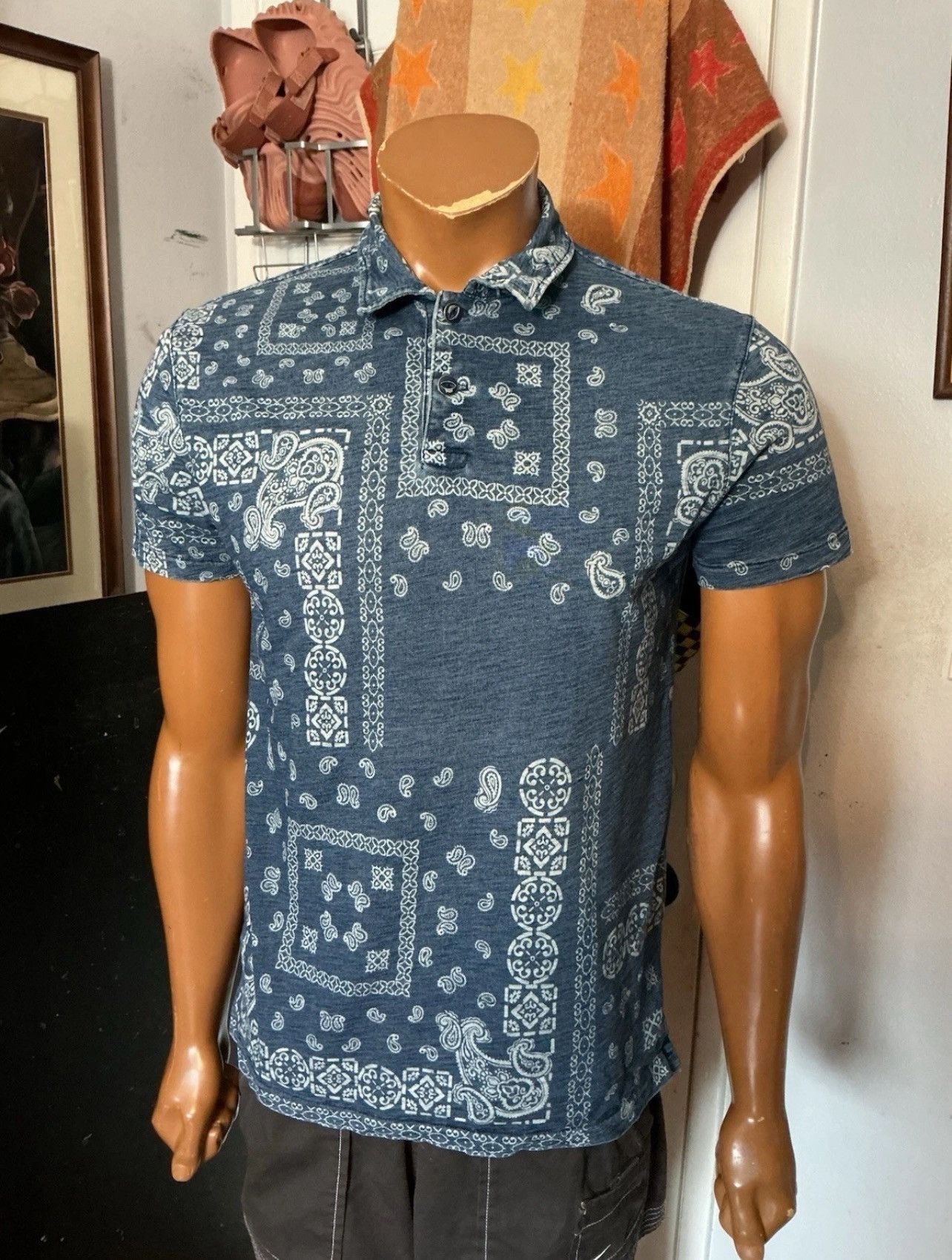 Polo Ralph Lauren Polo Ralph Lauren Bandana Paisley Blue AOP S/S Polo Shirt Size US S / EU 44-46 / 1 - 8 Thumbnail