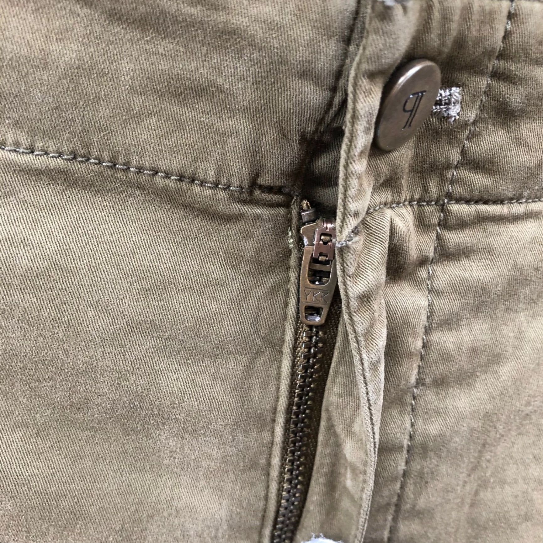 Anthropologie Anthropologie Pilcro Wanderer Trouser Pants Womens 28 Mid Rise Olive Green Twill Cotton Lyocell Spandex Ankle Straight Pockets Bohemian Size 28" / US 6 / IT 42 - 5 Thumbnail