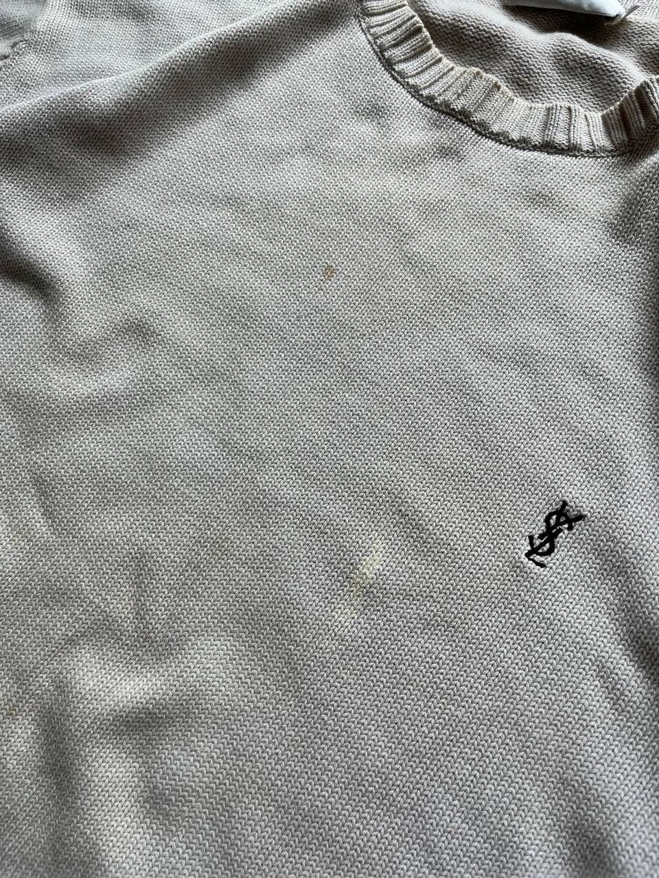 Vintage × Yves Saint Laurent Vintage YSL Yves Saint Lauren Destroyed Knit Sweater Y2K XL Size US L / EU 52-54 / 3 - 4 Thumbnail