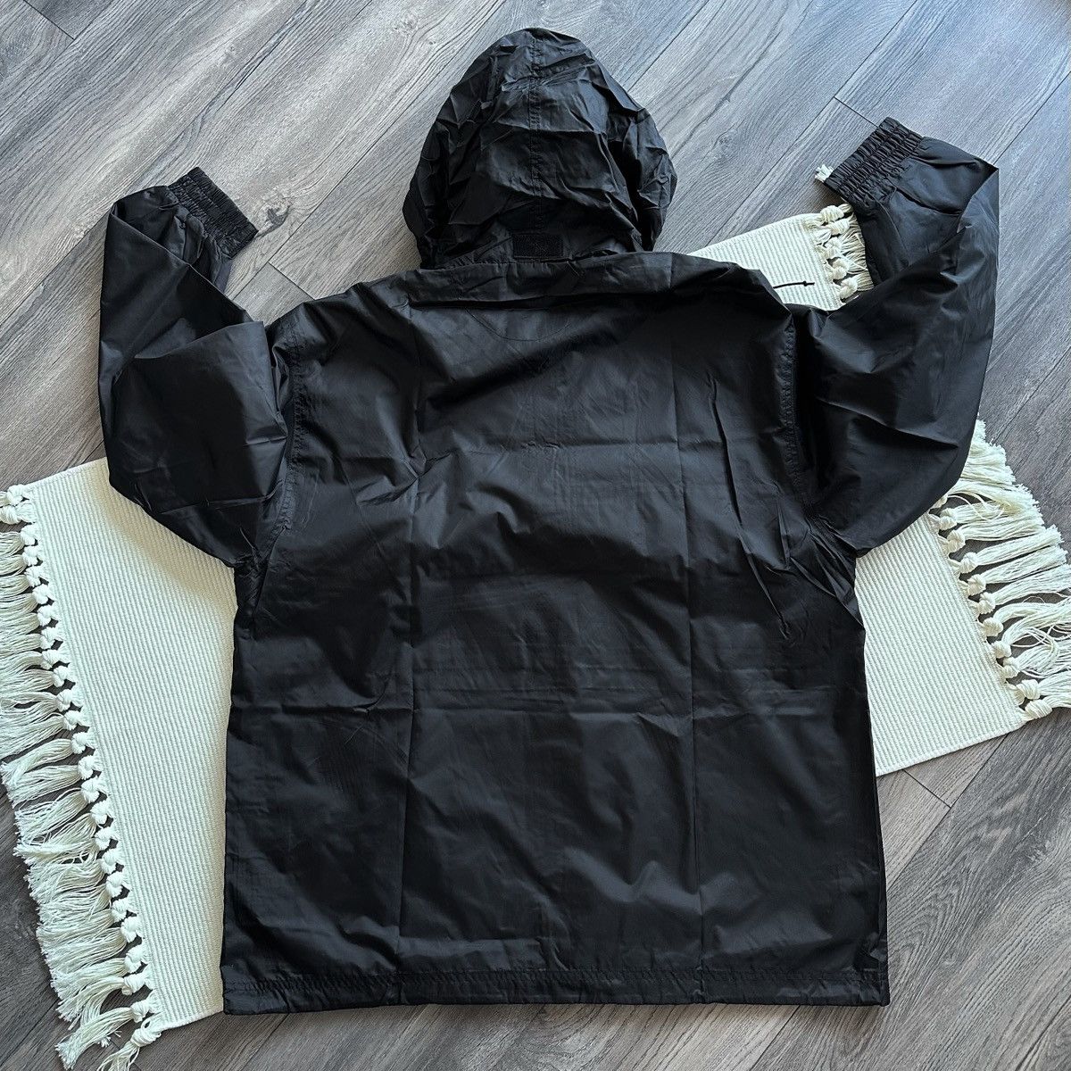 Reebok early 2000s Reebok Anorak Nylon Black Jacket Windbreaker Size US XL / EU 56 / 4 - 10 Thumbnail