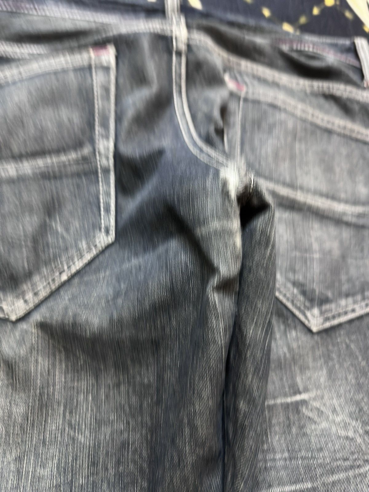 Karakuri Tamashii Vintage Wild Life Stamped Straight Loose Denim Size US 34 / EU 50 - 9 Thumbnail