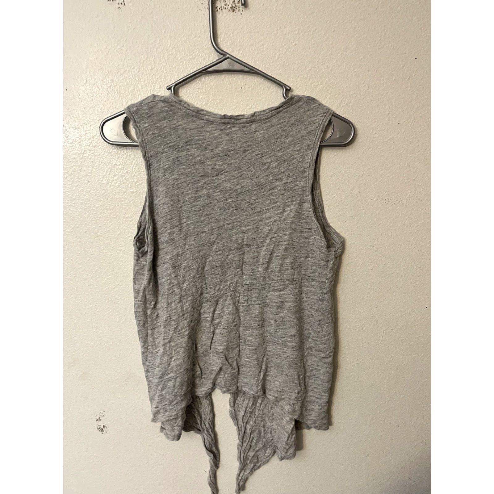 Banana Republic Banana Republic Linen Sleeveless Tie Front Tank Top Gray XS Women's Tank Top - Linen, Tie Front, Sleeveless, Gray, XS Size XS / US 0-2 / IT 36-38 - 3 Thumbnail