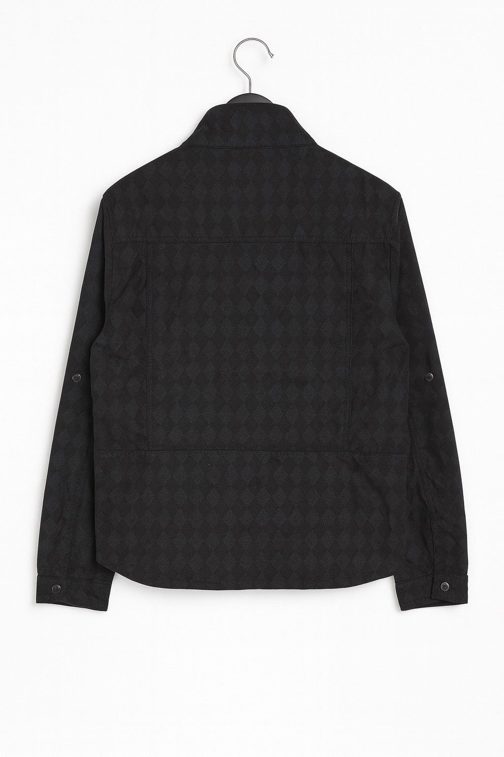 Japanese Brand MALE & CO Black Slim Fit Patterned Utility Jacket – Modern Size US S / EU 44-46 / 1 - 2 Thumbnail