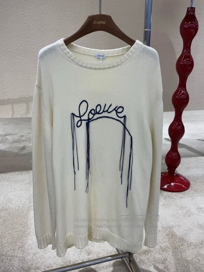 Loewe Loewe Ivory Embroidered Sweater Size M / US 6-8 / IT 42-44 - 1 Thumbnail