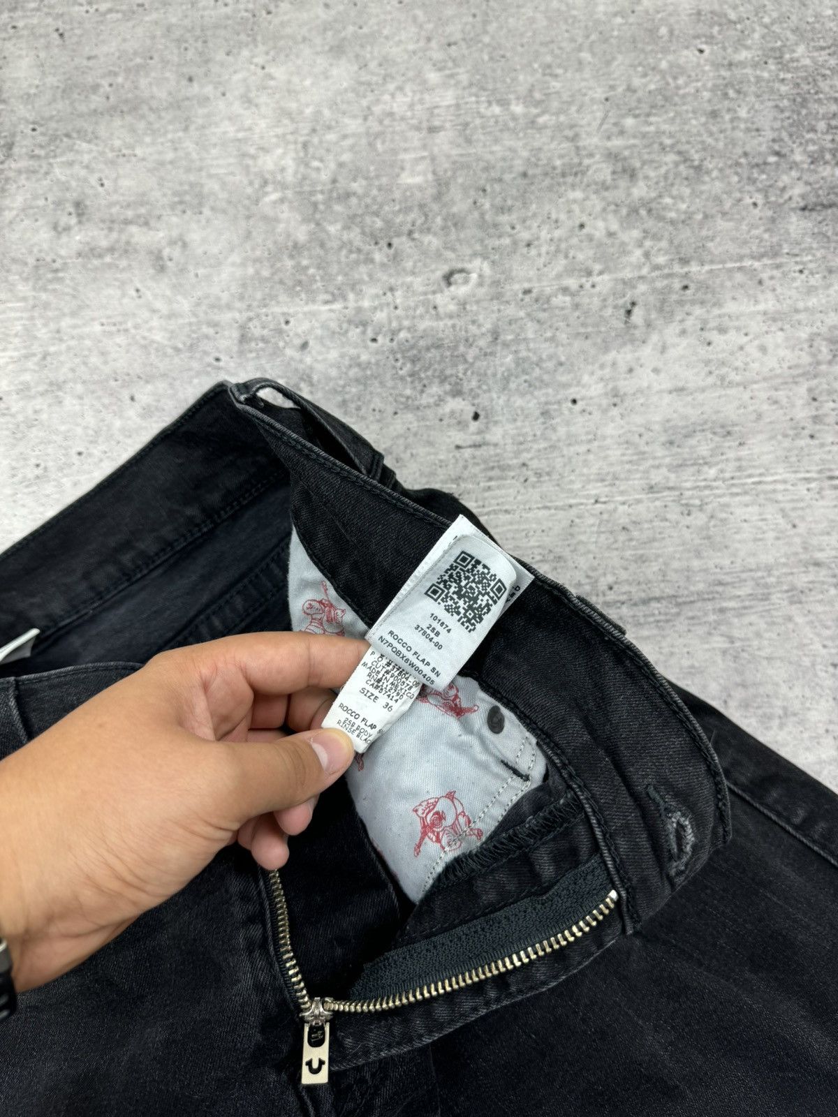True Religion Vintage True Religion Rocco Black Stonewashed Denim Jeans 36 Size US 36 / EU 52 - 18 Thumbnail