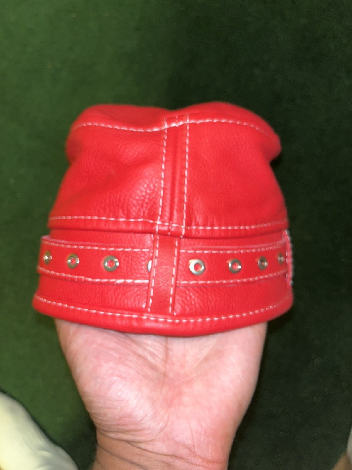 Designer 730 Los Angeles LA Leather Red Bucket Hat size L Size ONE SIZE - 9 Thumbnail