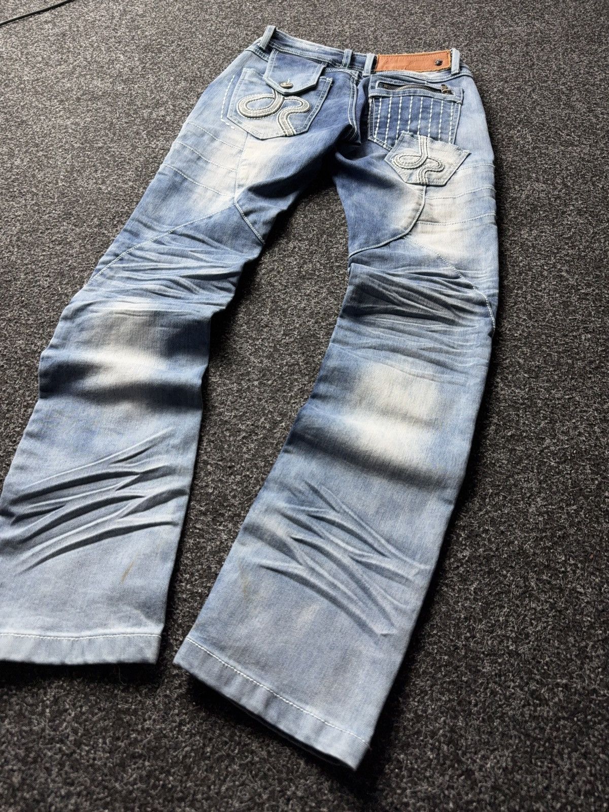 Japanese Brand Y2K JRW-4906 Japanese Style 90s Distressed Moto m Jeans Size 25" / US 0 / IT 36 - 15 Thumbnail