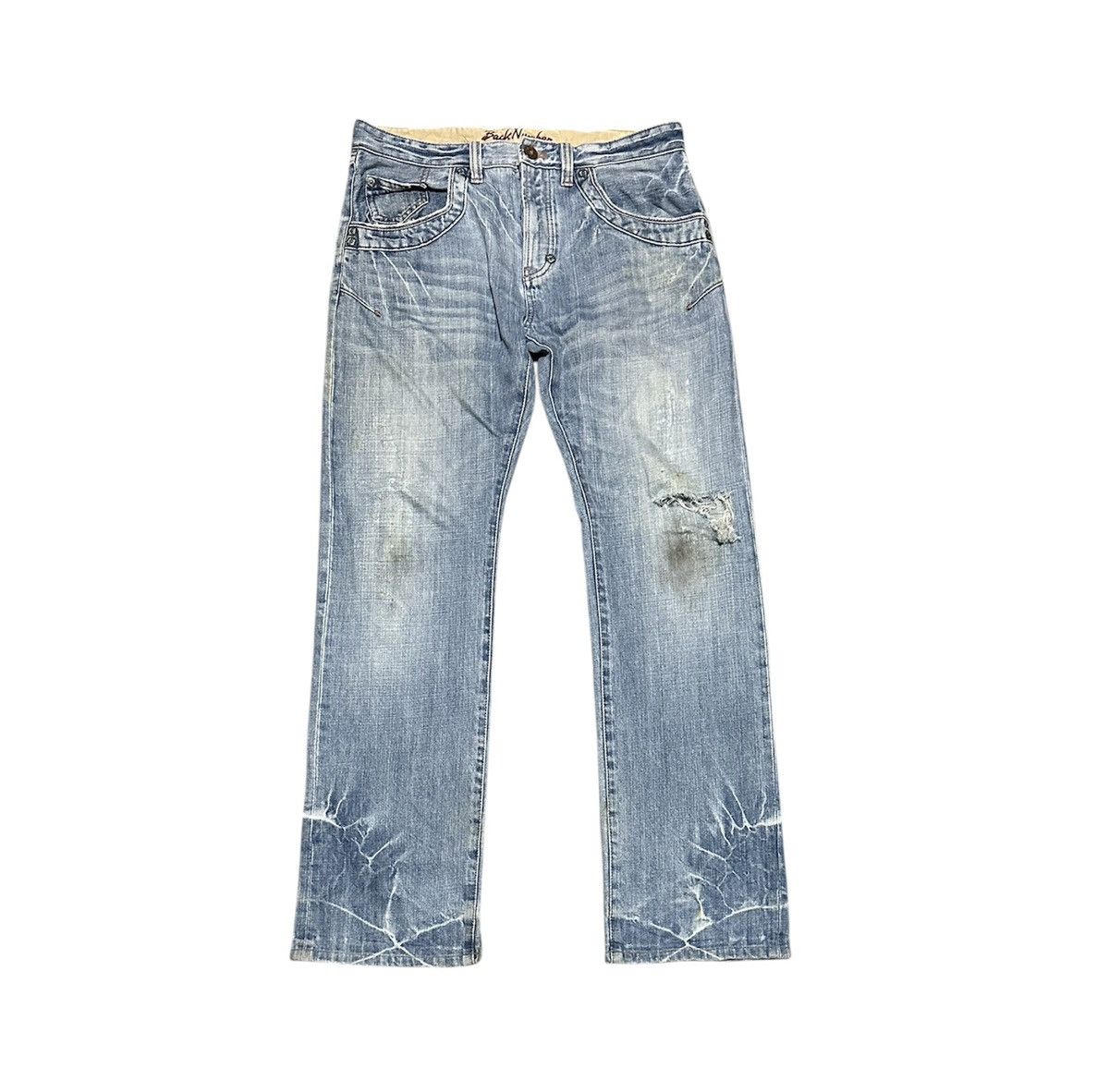 Japanese Brand Vintage Japanese Back Number Straight Leg Jeans Size US 35 - 1 Thumbnail