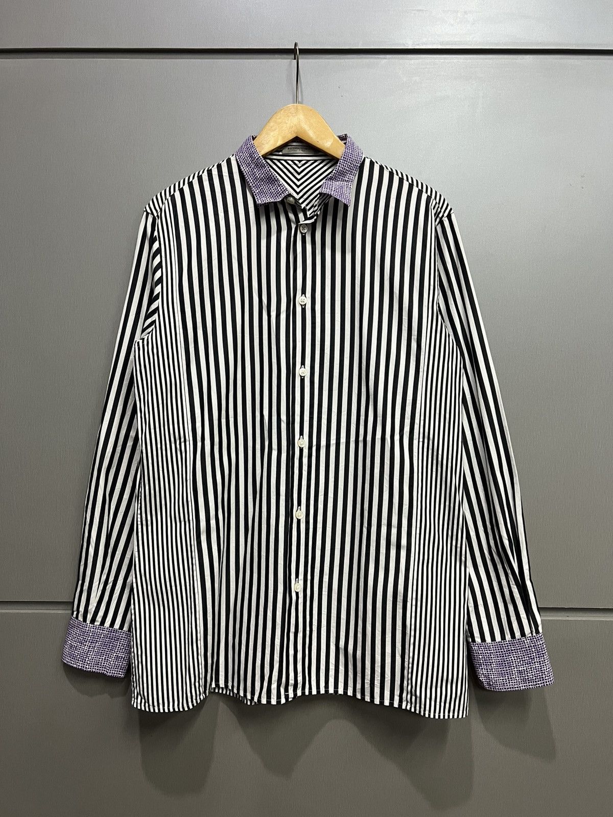 Bottega Veneta Bottega Veneta Stripped Oversized Shirt Size US M / EU 48-50 / 2 - 1 Thumbnail