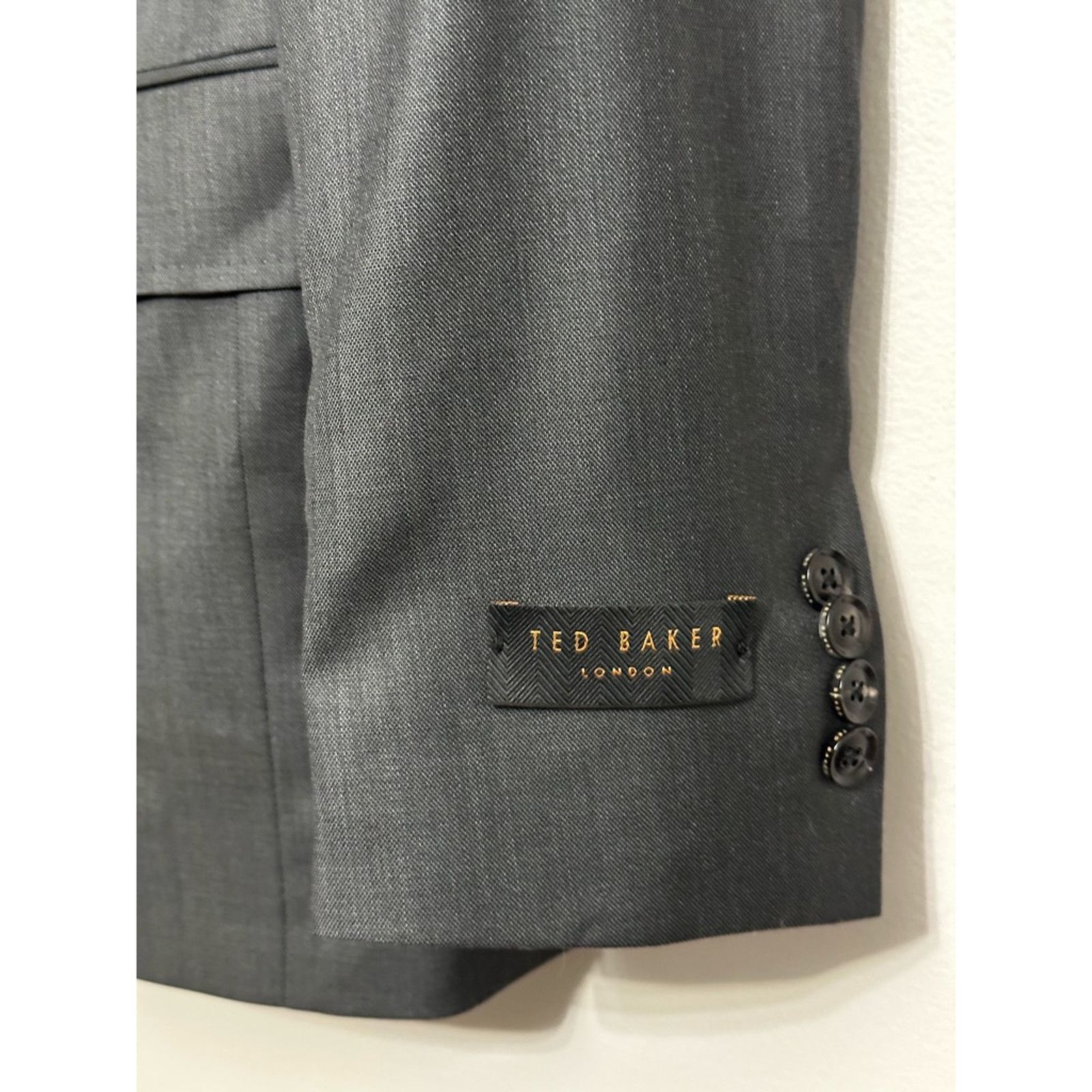 Ted Baker Ted Baker Two Button Jay Suit Jacket Gray Modern Fit 38R New Size 48R - 9 Thumbnail