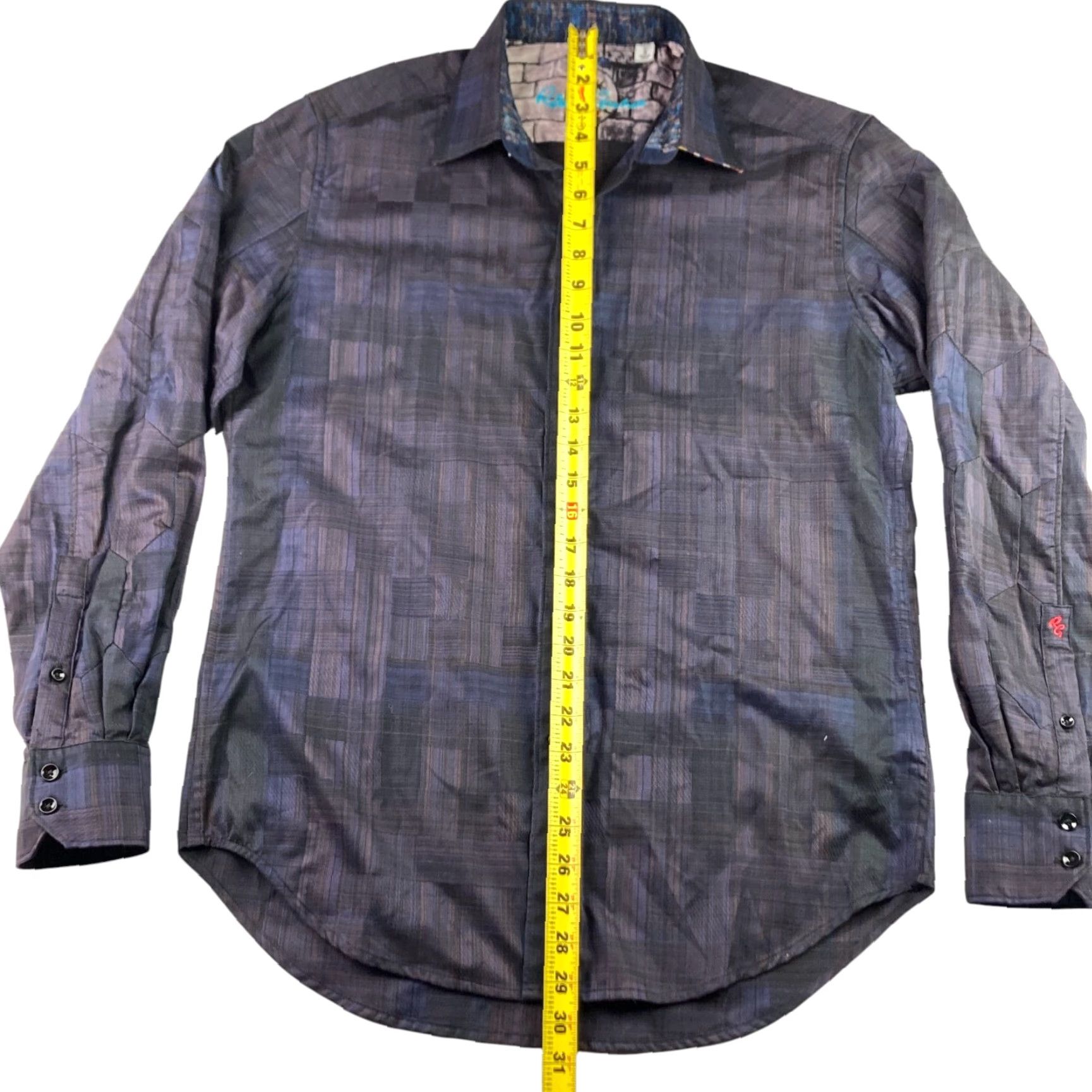 Robert Graham Robert Graham Button-Front Shirt Men Woven Pattern Flip Cuff Black Plum Small Size Size US S / EU 44-46 / 1 - 5 Thumbnail