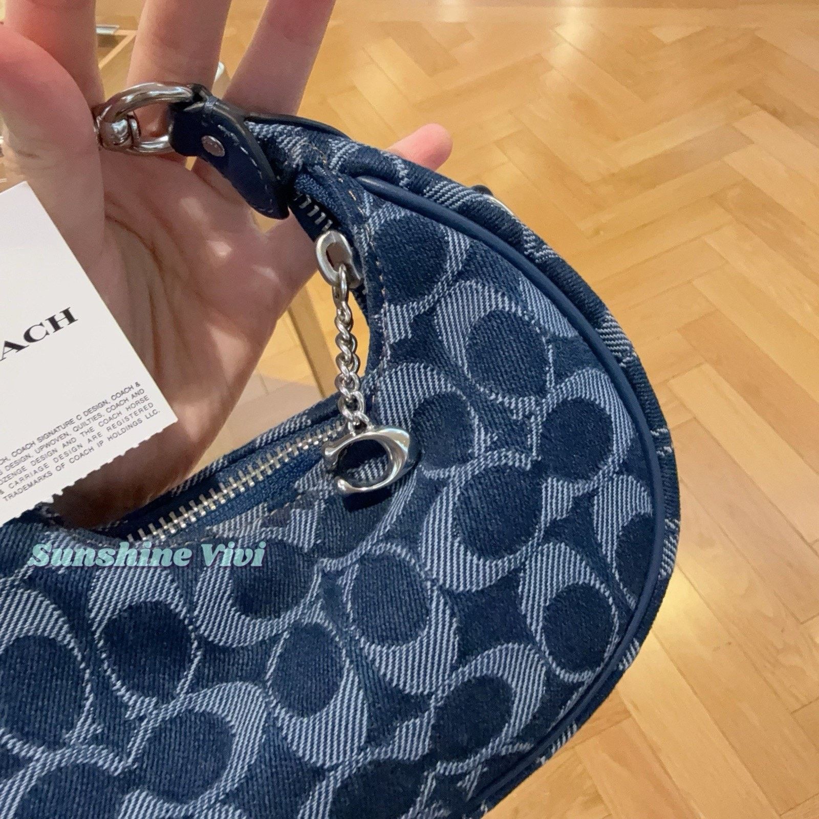 Coach NWT Coach Jonie Bag Signature Denim Blue Crossbody CAO04 Size ONE SIZE - 3 Thumbnail
