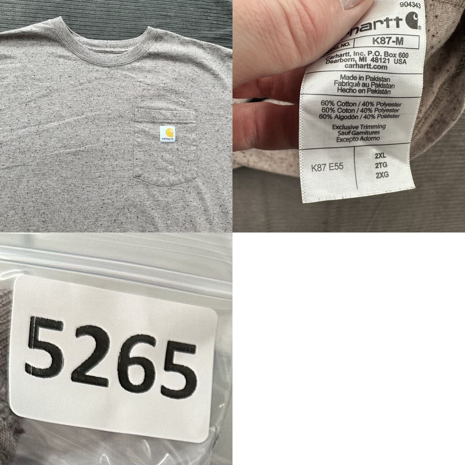Carhartt Carhartt T-Shirt Men 2XL Pocket Short Sleeve Crew Neck Cotton Workwear Logo Multicolor Size US XXL / EU 58 / 5 - 8 Thumbnail