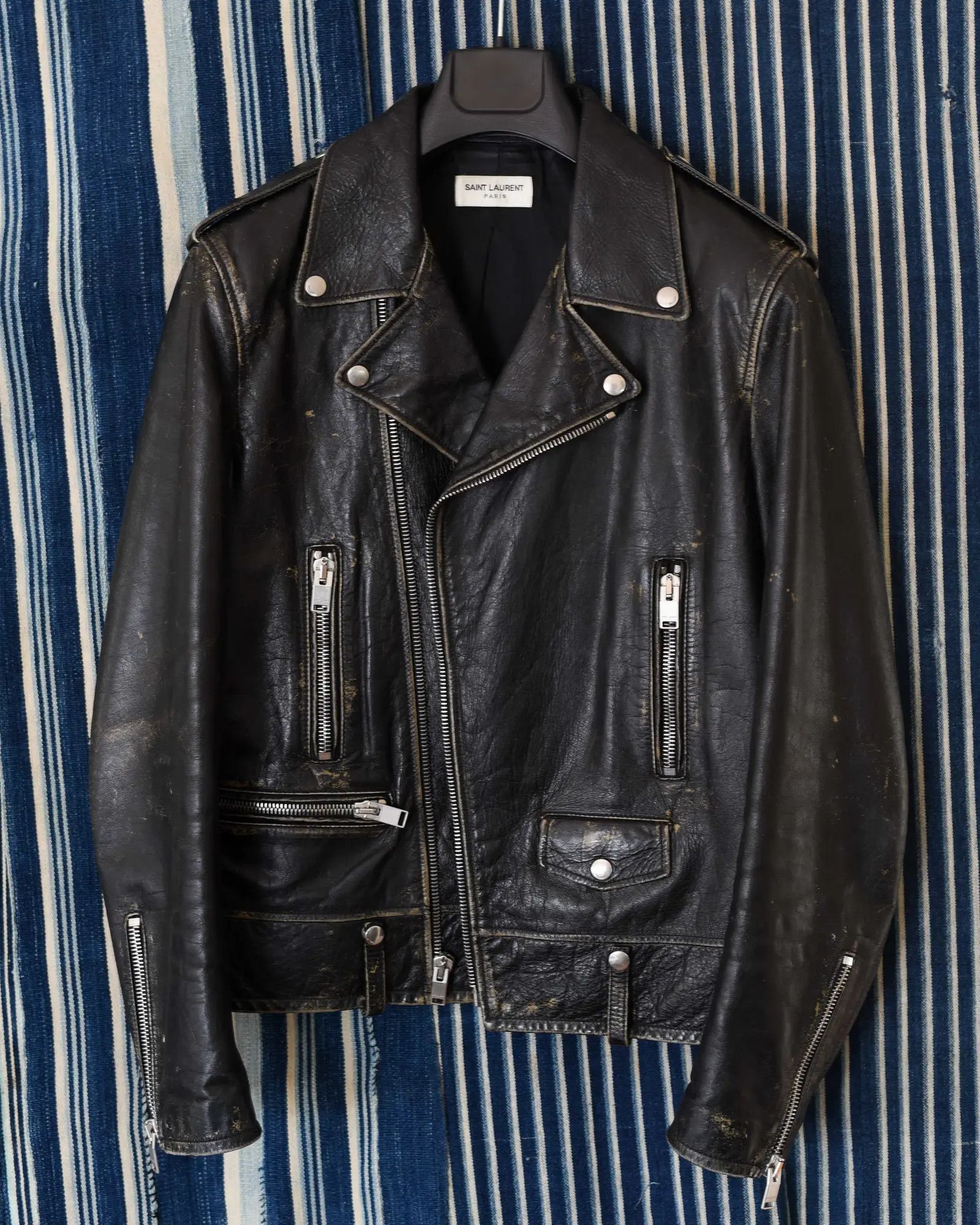 Saint Laurent Paris saint laurent “blood luster” leather jacket