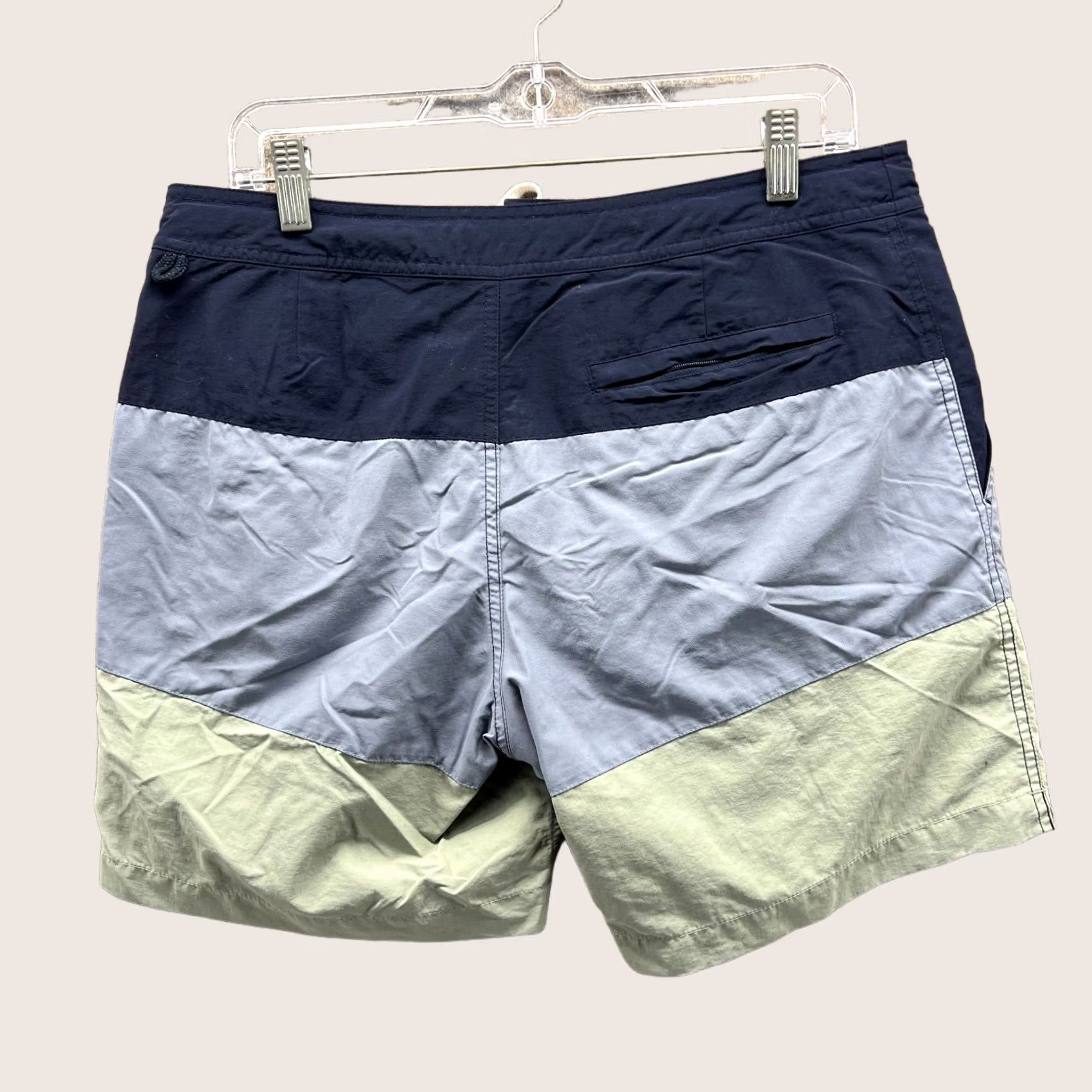J.Crew VINTAGE J.CREW Shorts Bottom Men 32 Adult Blue Green Nylon Lined Swim Trunk Summer Navy Blue Mens Size US 32 / EU 48 - 1 Thumbnail