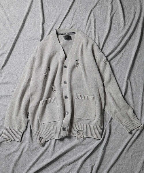 if six was nine NO CARDI draped Cardigan Number Nine Distressed