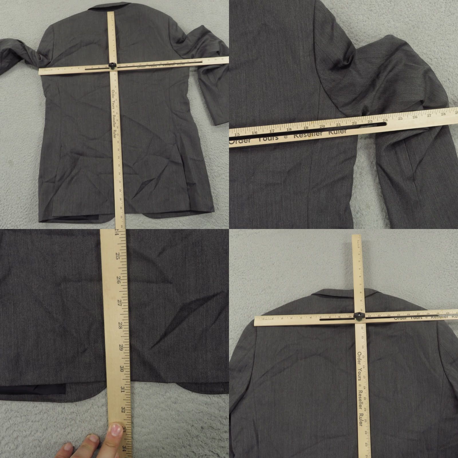 J.Crew J. Crew Jacket Men 42L Ludlow Charcoal Herringbone Italian Wool Blazer Sport Coat Size 42R - 9 Thumbnail