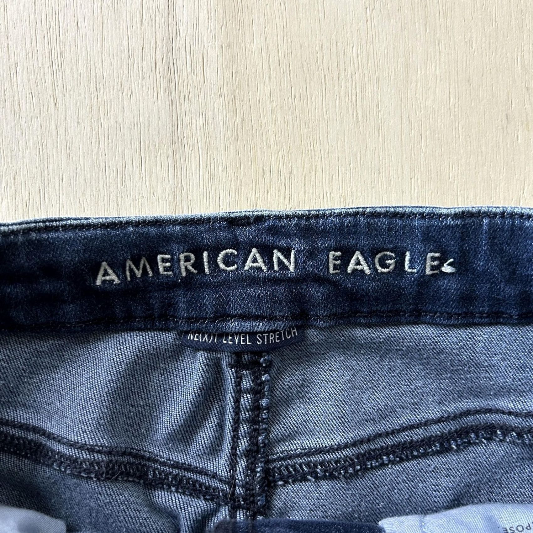 American Eagle Outfitters VINTAGE American Eagle Jeans Womens 8 Long High Rise Medium Wash Blue Skinny Next Level Stretch Size 30" / US 8 / IT 44 - 2 Thumbnail