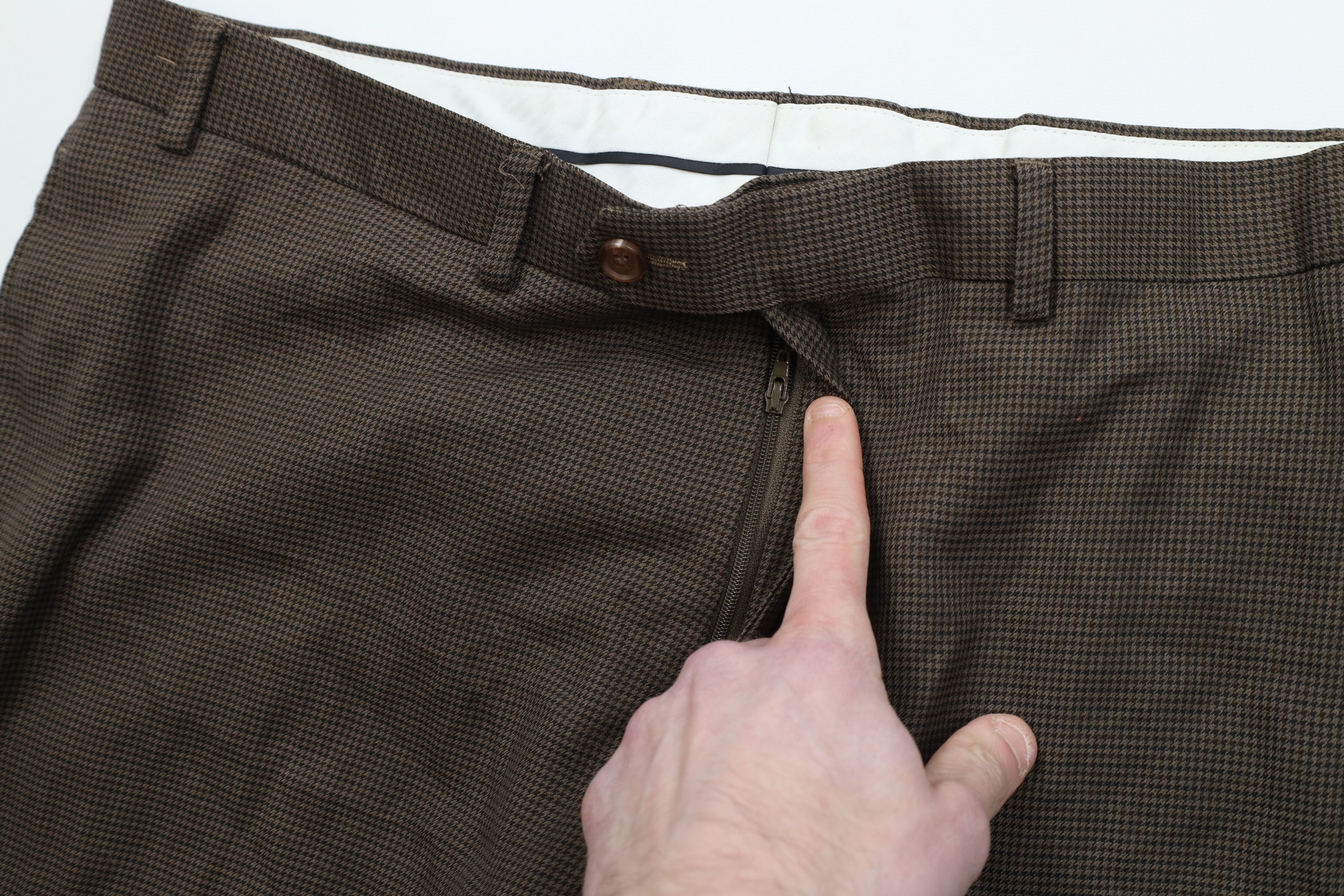 Ralph Lauren Vintage Ralph Lauren Gabardine Houndstooth Wide Leg Pants Size US 40 / EU 56 - 7 Thumbnail