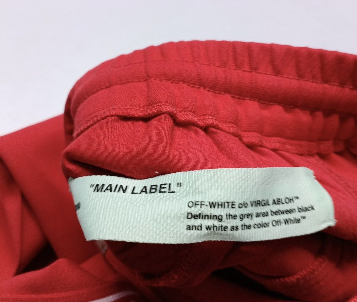 Off-White Off-White red cotton blend "Stripe" track pants Size US 34 / EU 50 - 3 Thumbnail