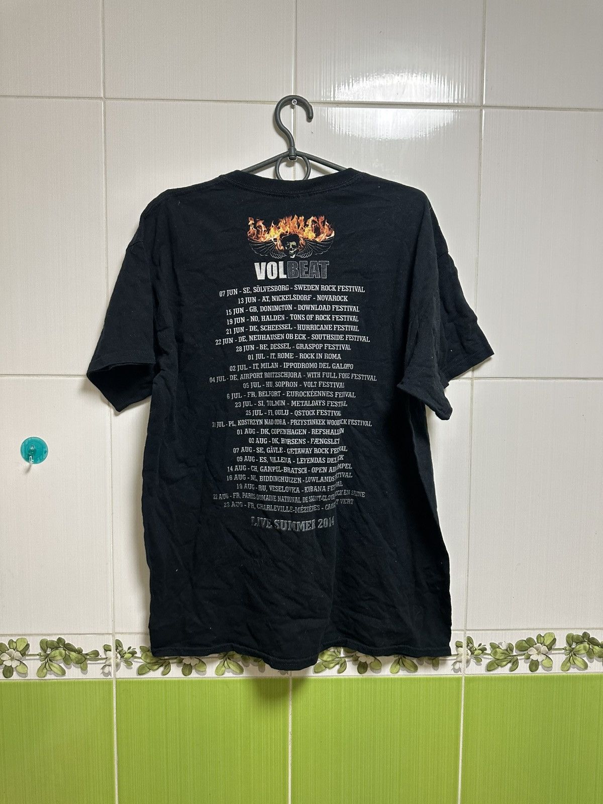 Band Tees Volbeat Rock Band Summer Live 2014 T-Shirt In Black Size US L / EU 52-54 / 3 - 5 Thumbnail