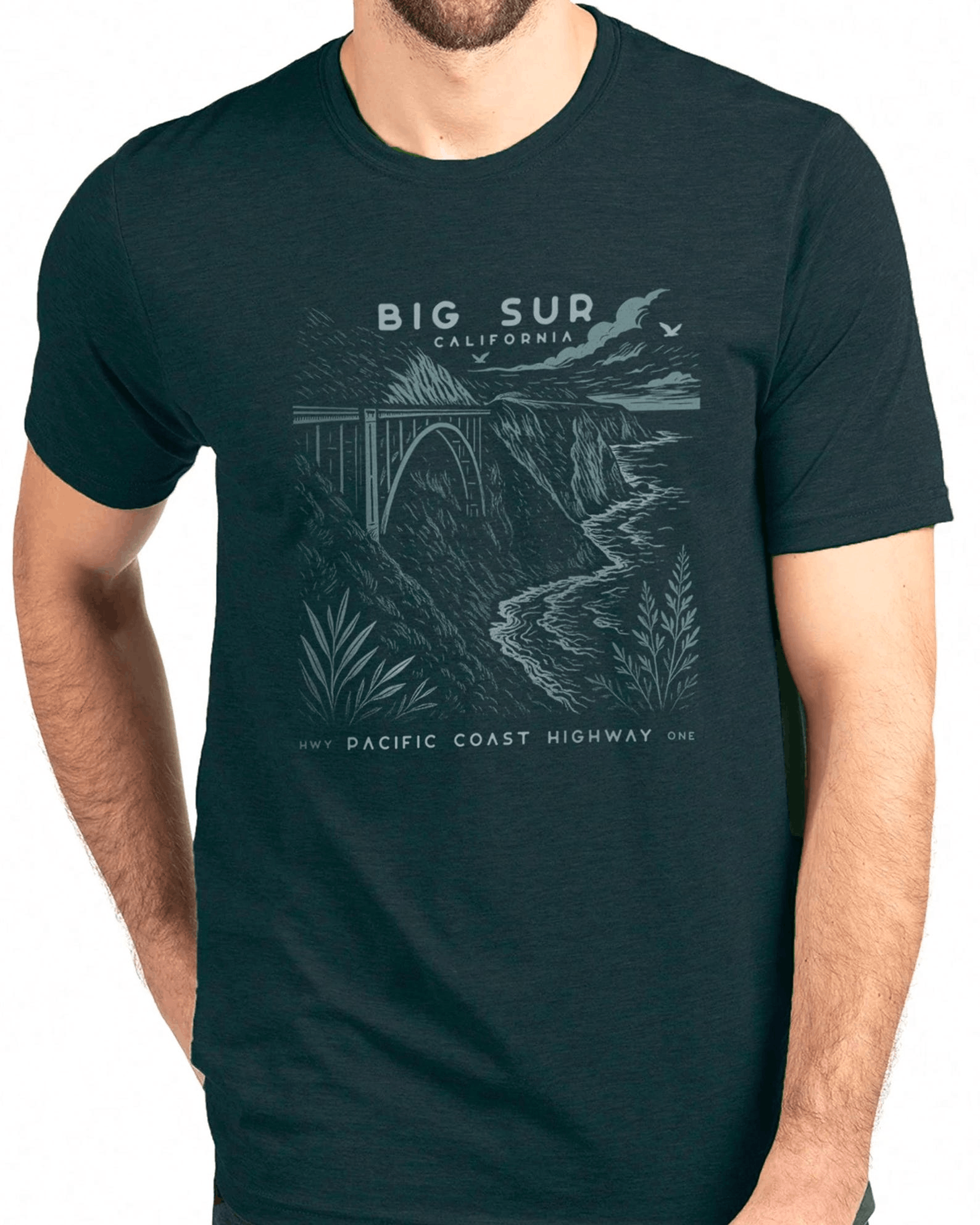 Designer × Vintage Men's Big Sur California T-Shirt Size US L / EU 52-54 / 3 - 2 Thumbnail