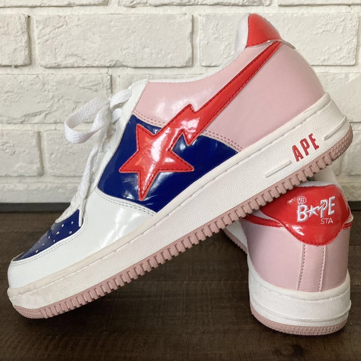 Bape × Nigo BAPESTA patent leather sneakers BAPE STA a bathing ape NIGO Size US 9.5 / EU 42-43 - 1 Thumbnail