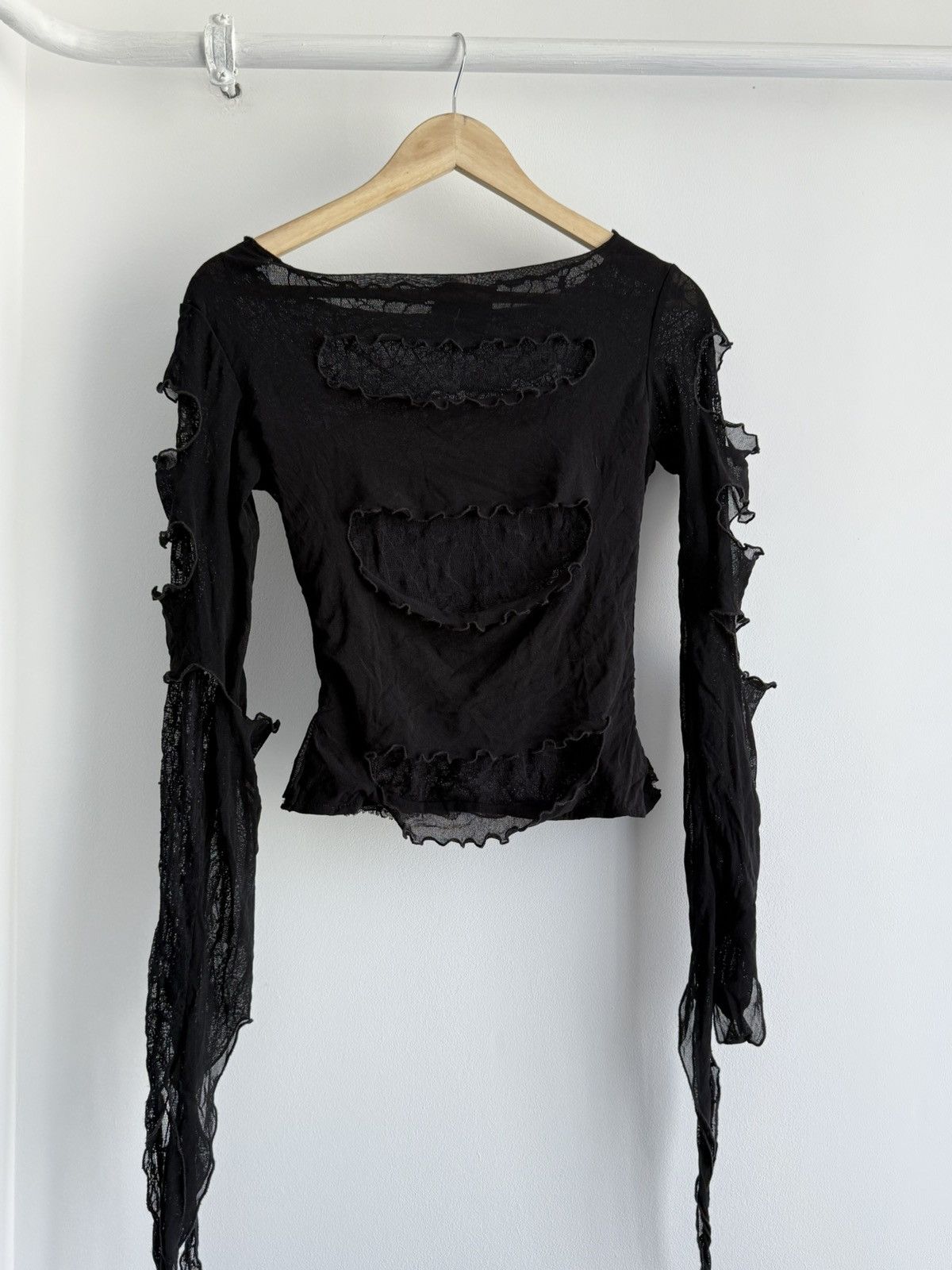 Other Gothic Raven Avant Garde Punk Blouse Size S-M Size M / US 6-8 / IT 42-44 - 11 Thumbnail