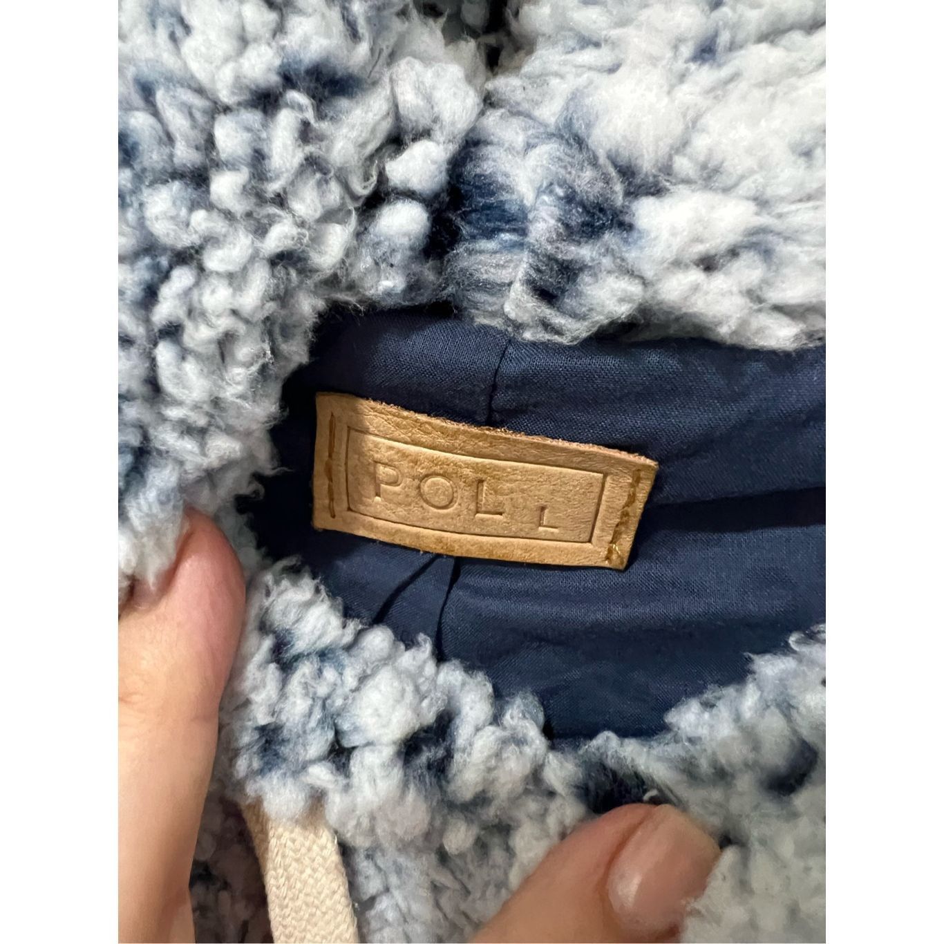Other Pol Blue Teddy Sherpa Fleece Hoodie Sweatshirt Pullover Wome Size L / US 10 / IT 46 - 3 Thumbnail