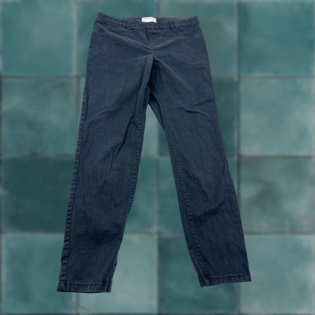 Orvis ORVIS Women's Pants Size 8 Blue Elastic Waist Pull-On Skinny Ankle Size 30" / US 8 / IT 44 - 1 Thumbnail
