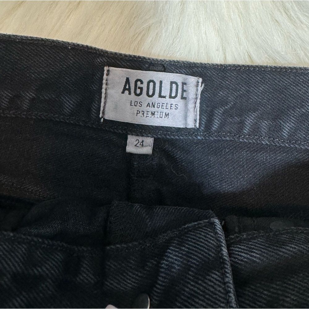 Agolde Agolde Quinn High Rise Cut-Off Denim Jean Mini Skirt in Pos Size 24" / US 00 / IT 34 - 3 Thumbnail