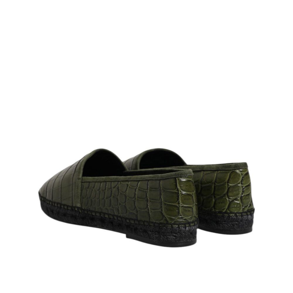 Dolce & Gabbana Dolce & Gabbana Green Exotic Leather Espadrilles Slip On Sho Size US 11 / EU 44 - 5 Thumbnail