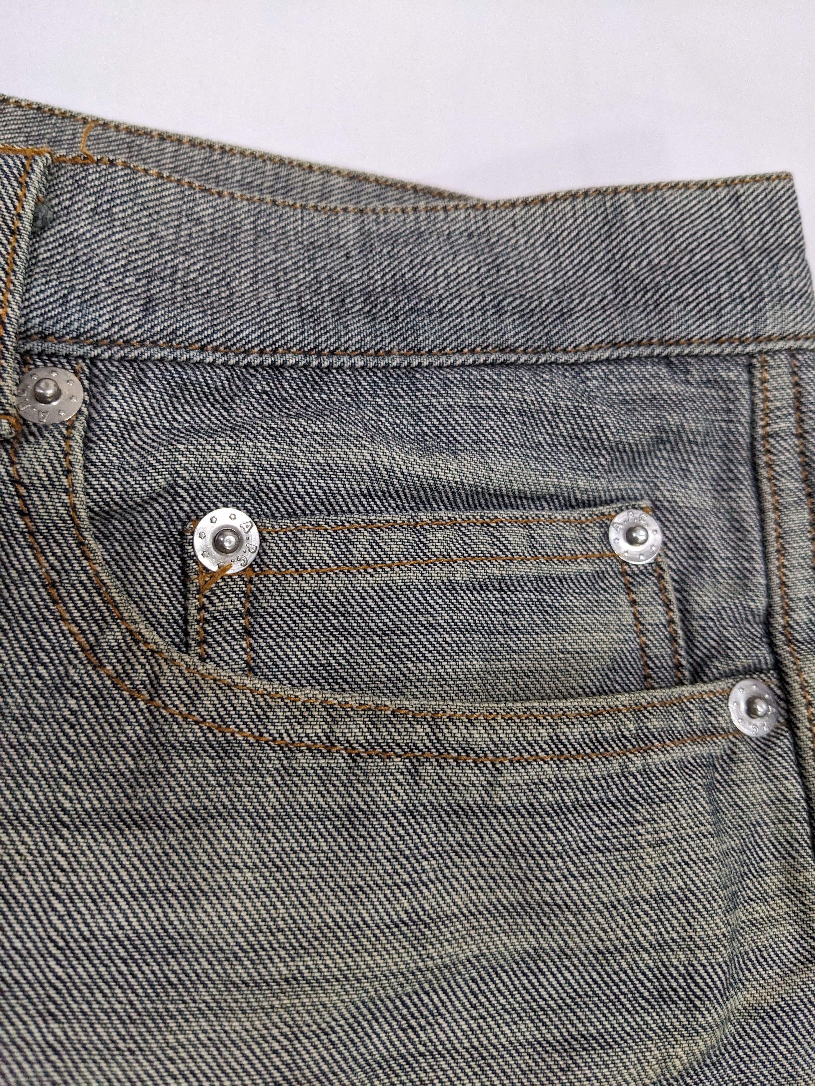 A.P.C. × Vintage Vintage APC 90s Mudwash Distressed Trasher Button fly Jeans Size US 31 - 4 Thumbnail