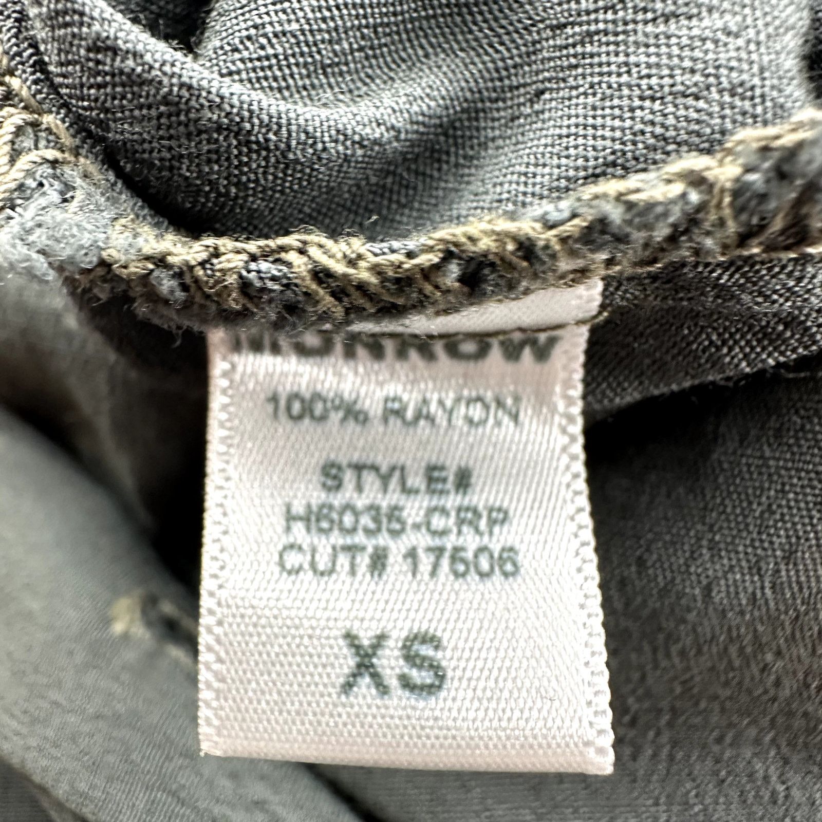 MONROW Monrow Crepe Long Sleeve Jumpsuit Button Up Elastic Gray XS Size 26" / US 2 / IT 38 - 4 Thumbnail