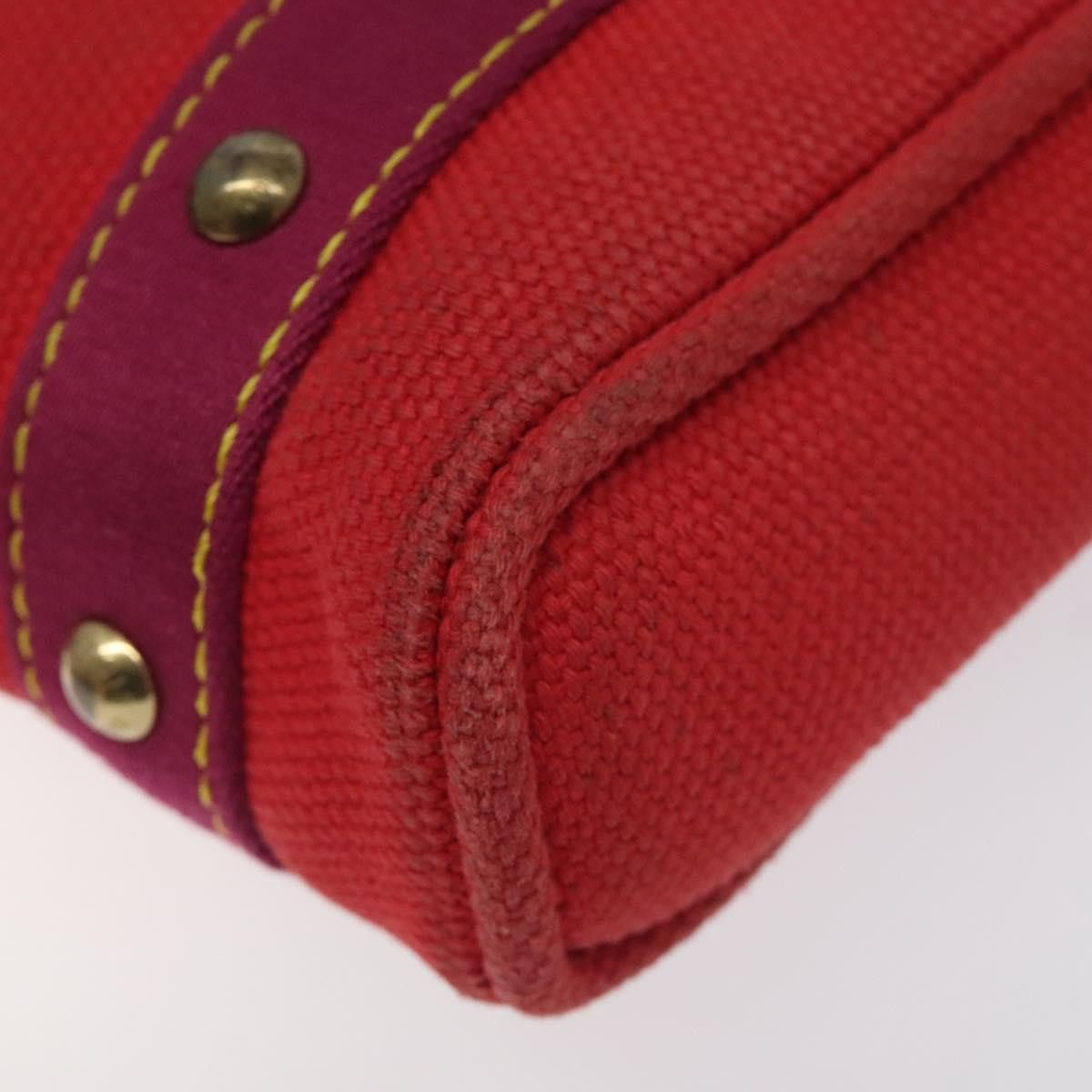 Louis Vuitton LOUIS VUITTON Antigua Cabas PM Tote Bag Canvas Rouge M40037 Size ONE SIZE - 9 Thumbnail