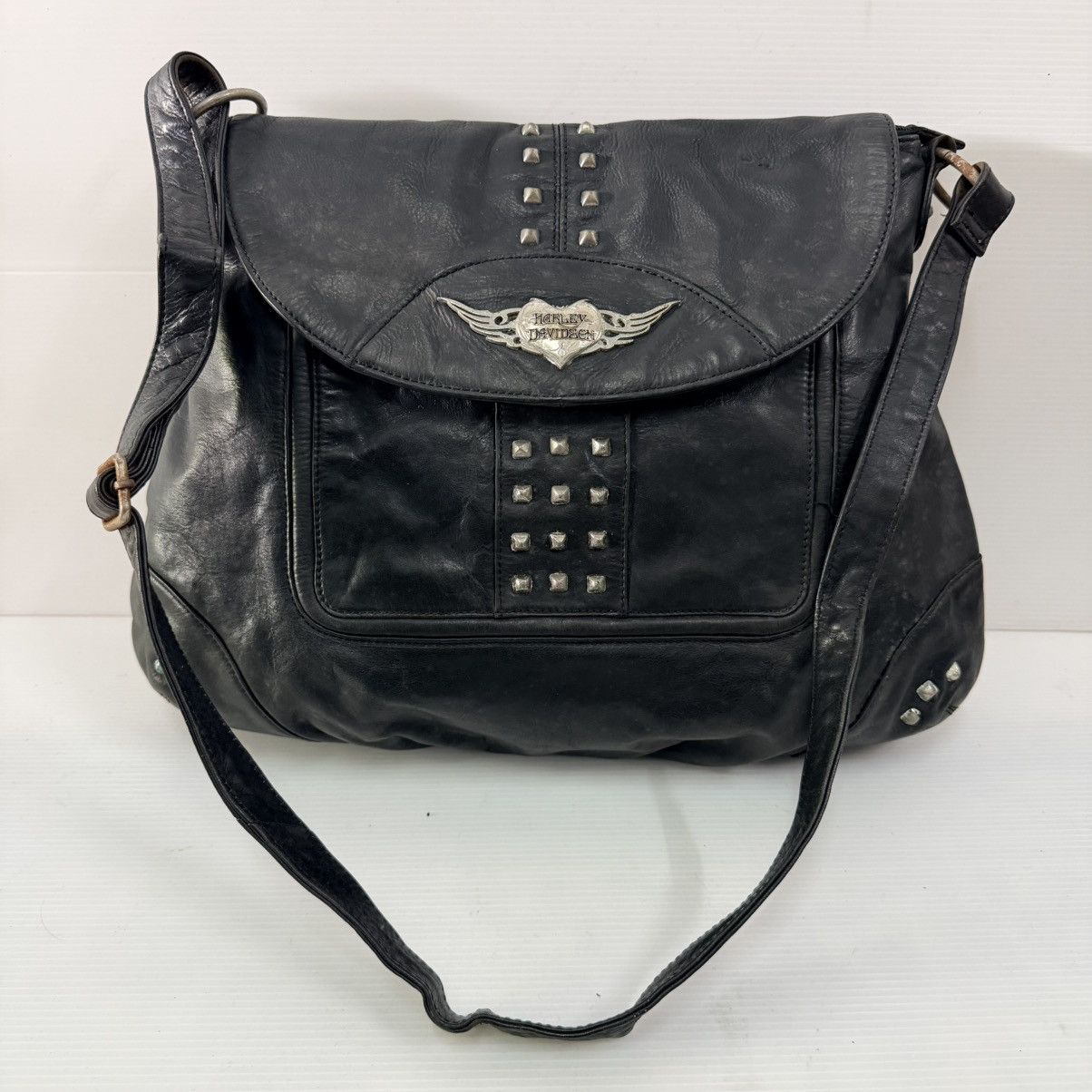 Harley Davidson Harley Davidson Leather Mesengger Bag Size ONE SIZE - 1 Thumbnail