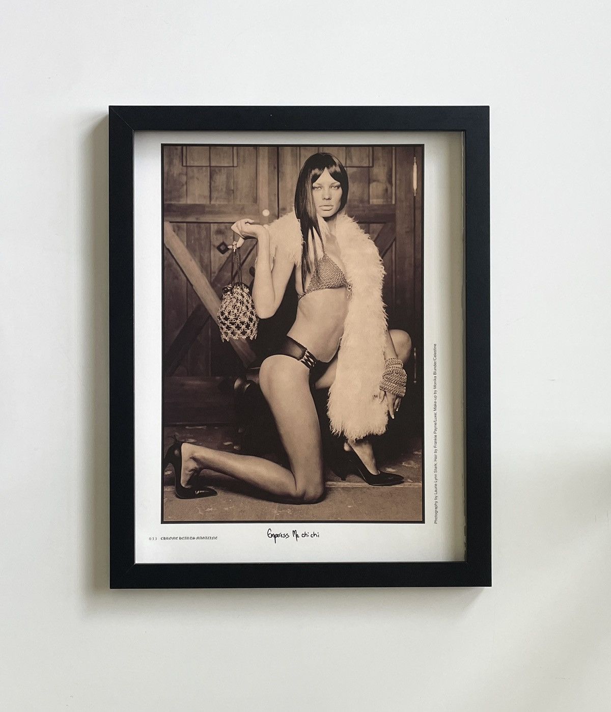 Chrome Hearts vintage erotic photo Poster framed 11x14