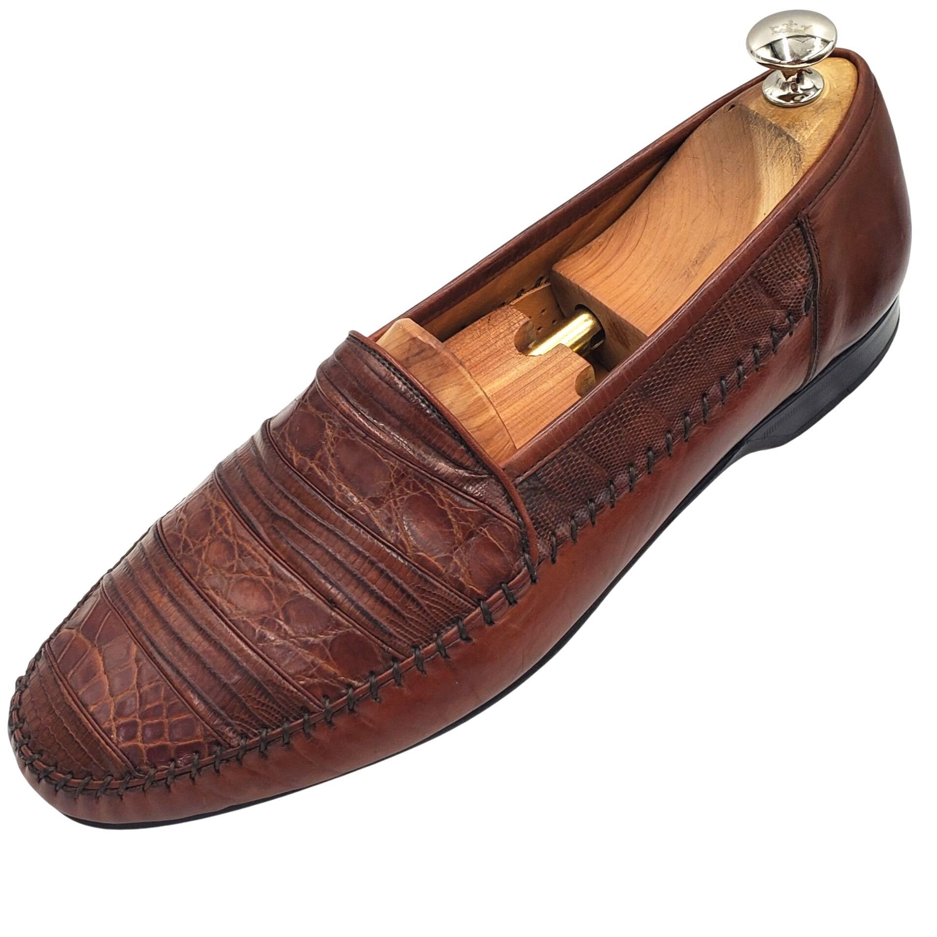 Mezlan Mezlan Sebastian Men's size 9 Brown Exotic Lizard loafer dre Size US 9 / EU 42 - 9 Thumbnail