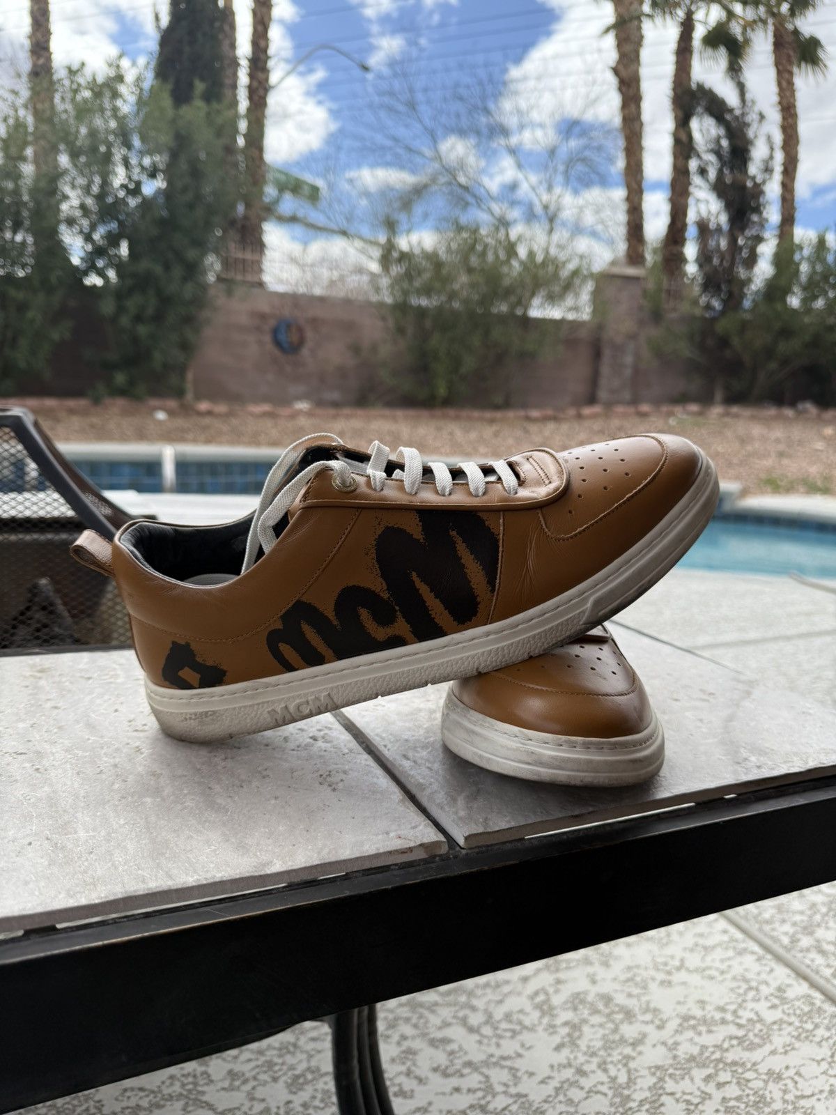 MCM Leather MCM Logo Trainer Size US 11 / EU 44 - 2 Thumbnail
