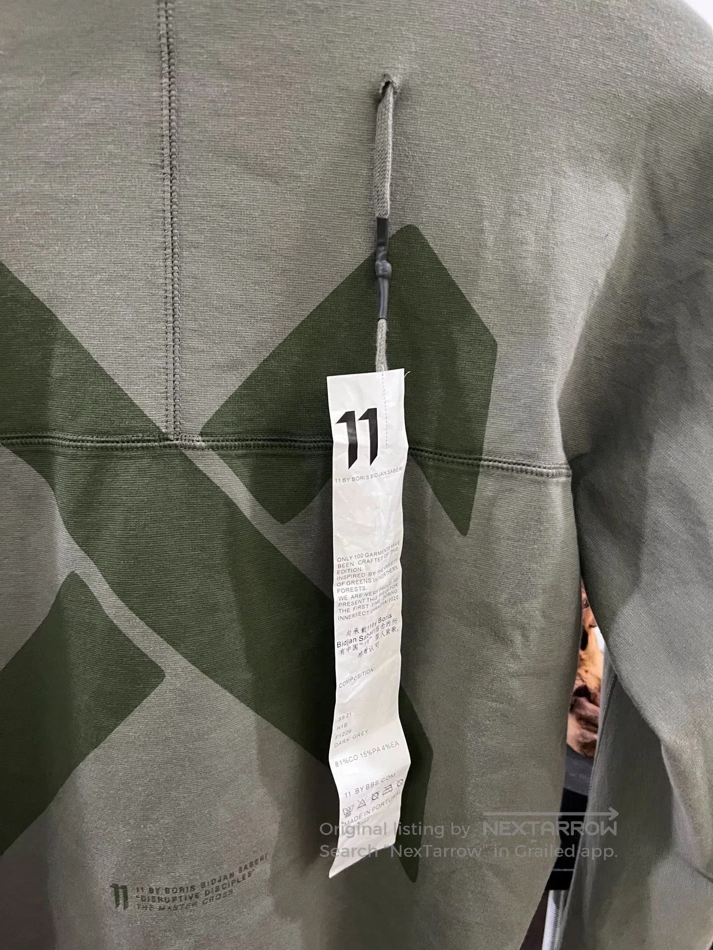 11 By Boris Bidjan Saberi Boris Bidjan Saberi 11by BBS Printed Hoodie. Size US M / EU 48-50 / 2 - 6 Thumbnail