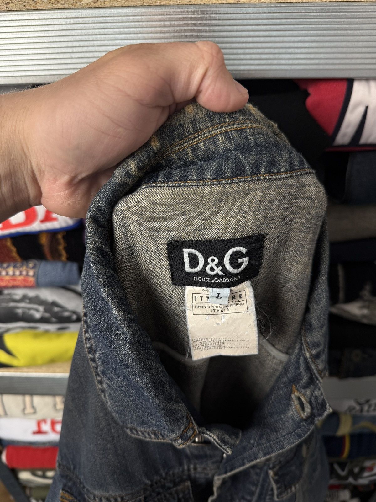 Dolce & Gabbana Vintage Dolce Gabbana Denim Jacket D&G Logo Destrised Y2K Size US L / EU 52-54 / 3 - 18 Thumbnail
