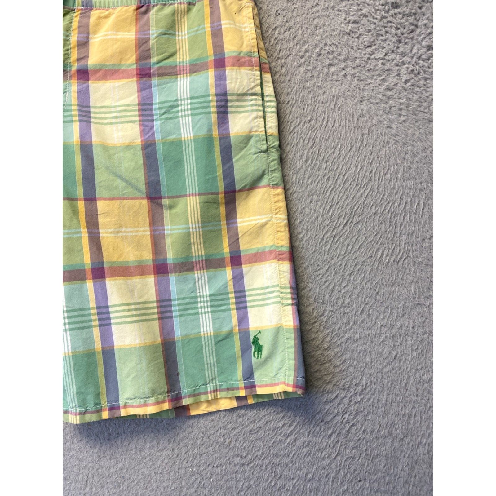 Polo Ralph Lauren Polo Ralph Lauren Swim Trunks Mens Small Madras Plaid Lined Drawstring Back Pocket Quick Dry Beach Preppy Mens Size US S / EU 44-46 / 1 - 2 Thumbnail