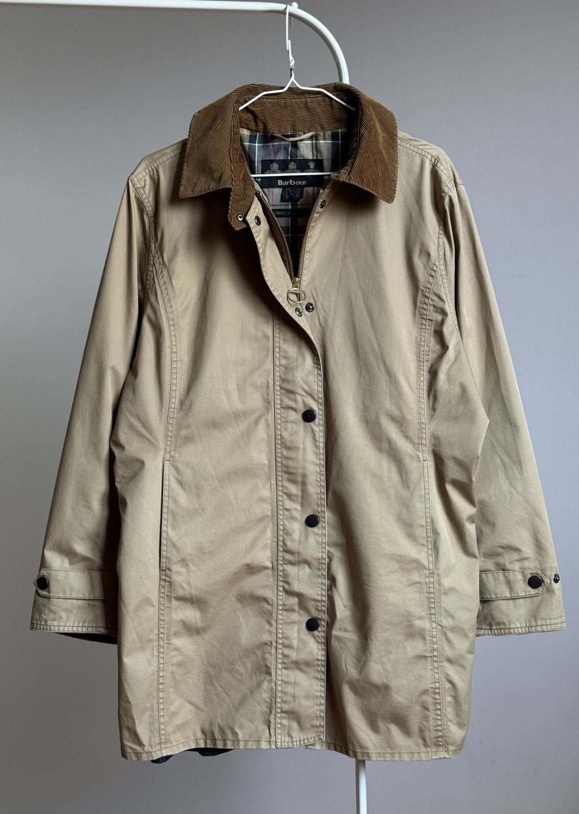 Barbour Barbour Waterproof Breathable Long Beige Jacket Coat Womens Size XXL / US 16-18 / IT 52-54 - 2 Thumbnail