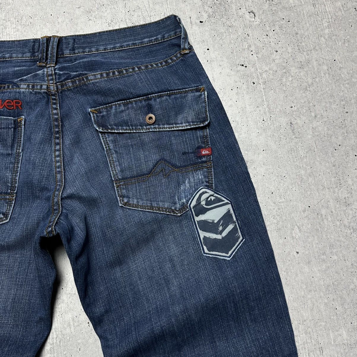 Denime × Quiksilver × Vintage Quiksilver vintage jeans big logo blue denim Size US 32 / EU 48 - 4 Thumbnail
