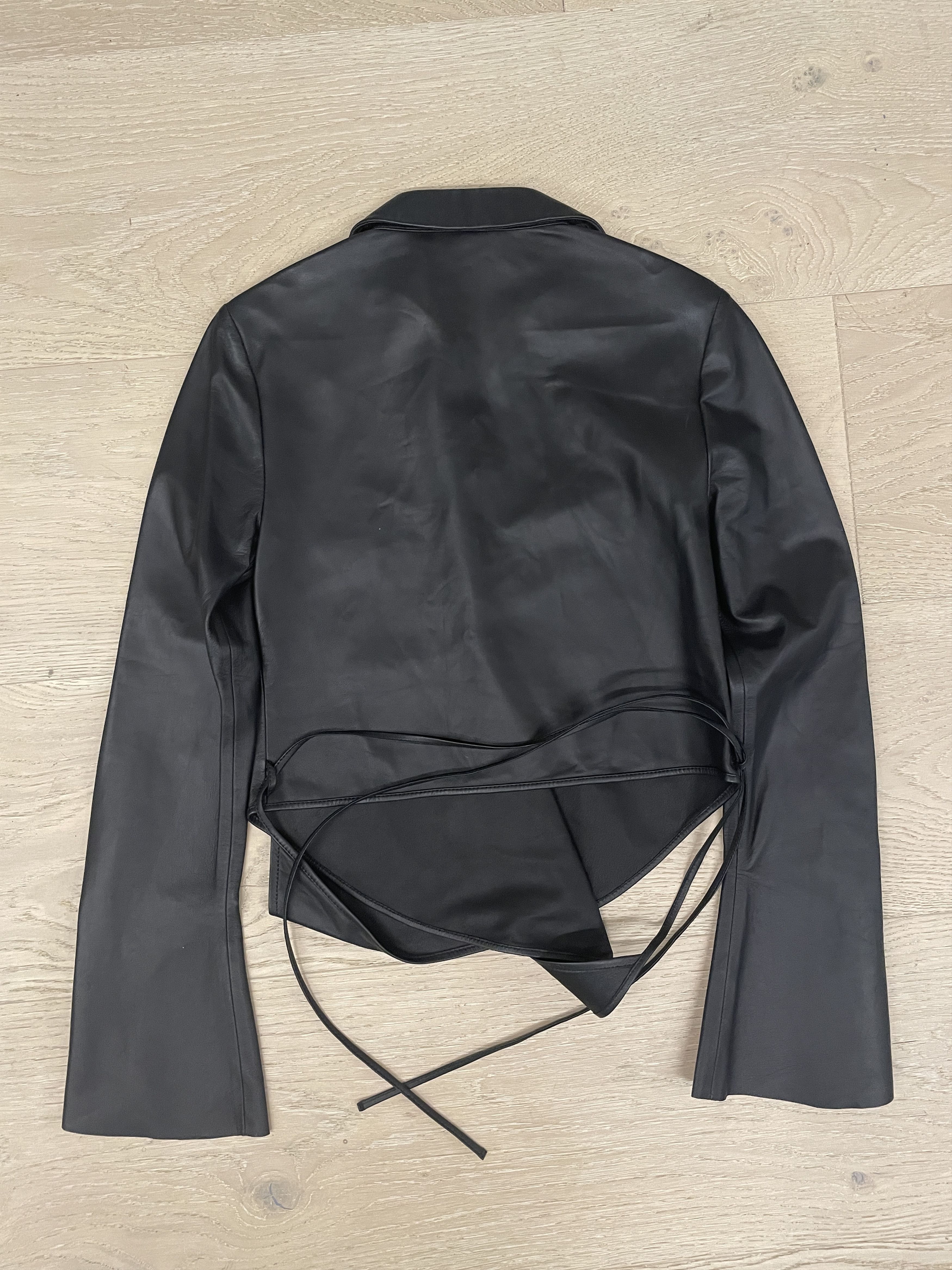 Acne Studios $1650 Acne Studios Leather Wrap Blouse Size XS / US 0-2 / IT 36-38 - 5 Thumbnail