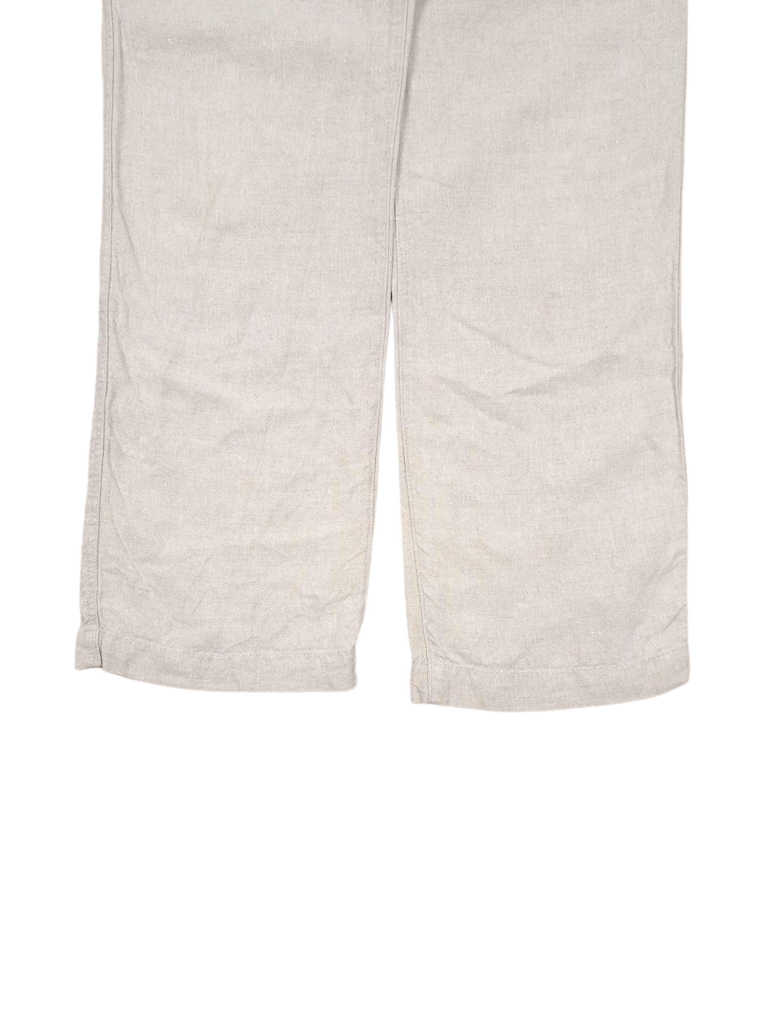 Vintage 💎 Vintage Linen Hemp Straight Relaxed Beige Pants Trousers Size US 33 - 5 Thumbnail