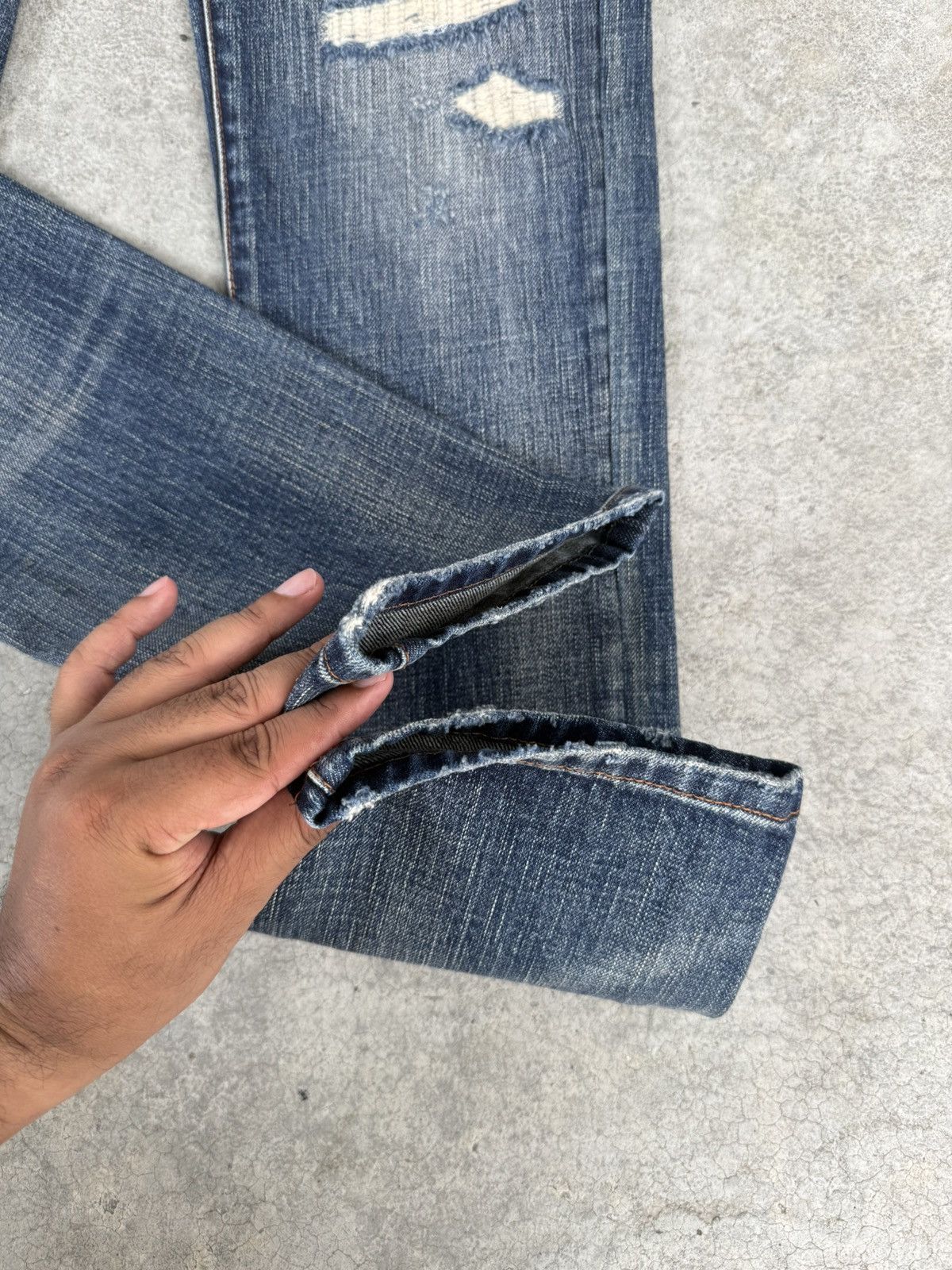 Embellish Japanese Embellish Boro Patchwork Distressed Slim Jeans Size US 34 / EU 50 - 13 Thumbnail